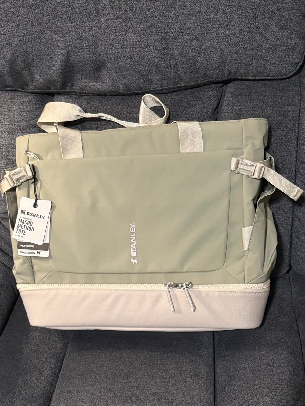 Stanley Vitalize Macro Method Tote Sage Green 27.6 Qt NWT